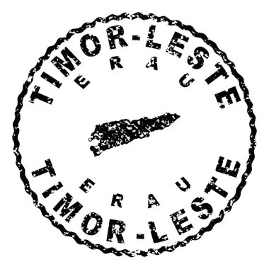 Doğu Timor Erau Yuvarlak Mühür Harita Tasarımı