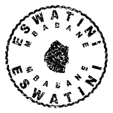 Eswatini Mbabane Yuvarlak Mühür Harita Tasarımı