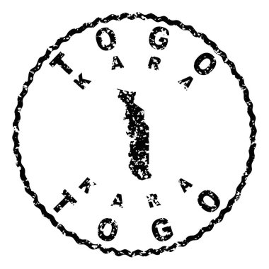 Togo Kara Yuvarlak Mühür Harita Tasarımı