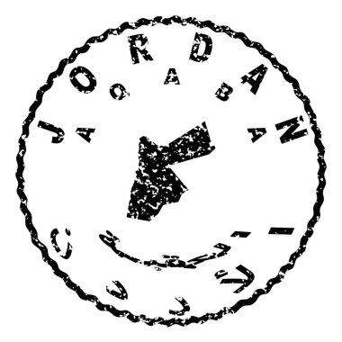 Jordan Akabe Yuvarlak Mühür Haritası Tasarımı