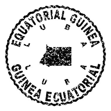 Ekvator Ginesi Luba Yuvarlak Mühür Harita Tasarımı
