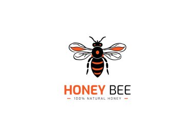 Bal arısı logosu, bal şirketinin çok yönlü logosu, en az bal arısı logosu