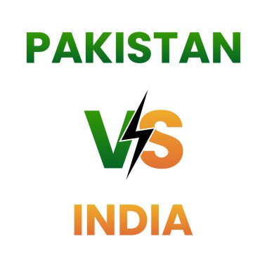 Pakistan Hindistan 'a Karşı Bayrak Vektörü Rekabetçi Rekabet İllüstrasyon şablonu