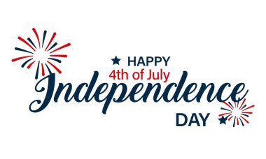 4 Temmuz Bağımsızlık Günü 'nüz kutlu olsun Havai fişek taşıyıcısı.