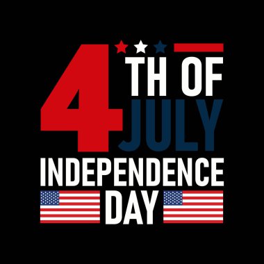 Yürekli 4 Temmuz Bağımsızlık Günü Vektör Tasarımı