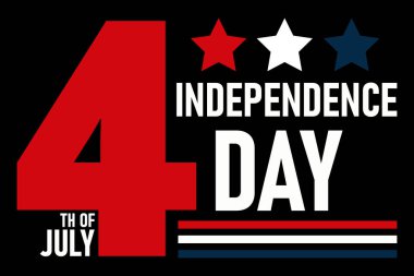 4 Temmuz Bağımsızlık Günü Cesur Vektör Tasarımı