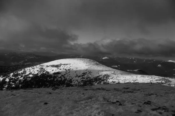 Mountain Landscape Carpathian Region Winter Hiking — Stock Photo, Image