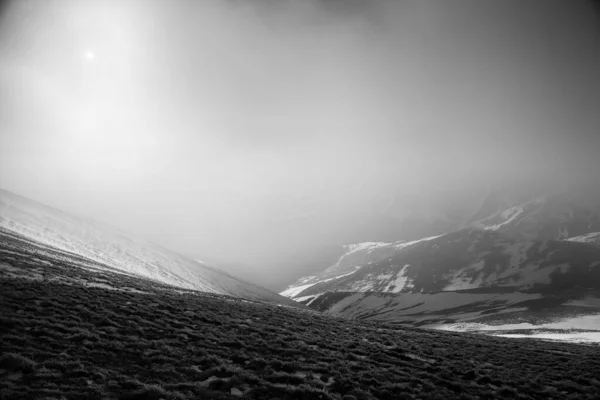 Mountain Landscape Carpathian Region Winter Hiking — Stock Photo, Image