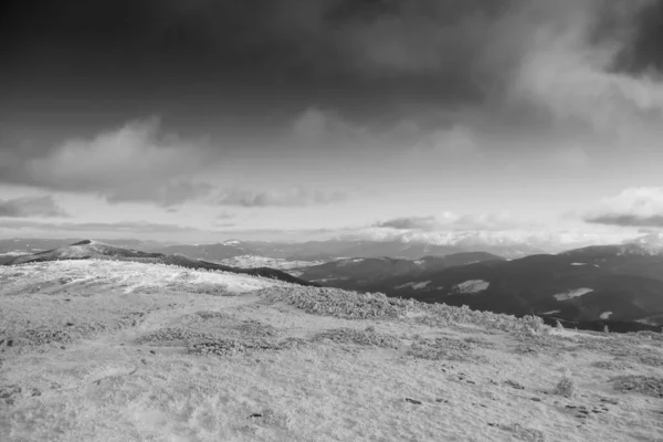 Mountain Landscape Carpathian Region Winter Hiking — Stock Photo, Image
