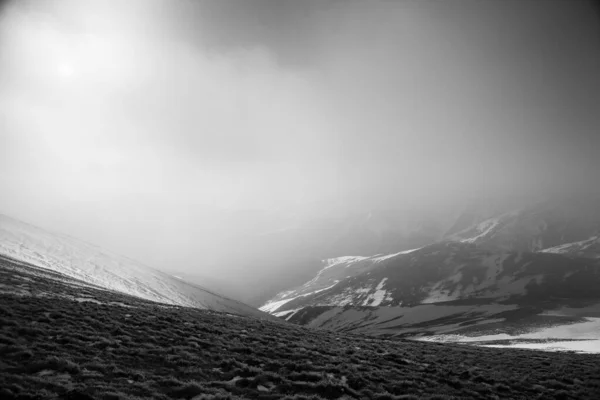 Mountain Landscape Carpathian Region Winter Hiking — Stock Photo, Image