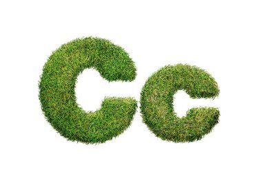 alfabe çim dokusu ile