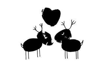 herhangi bir tatil için yazı kartları, elle çizilmiş ve sayısallaştırılmış