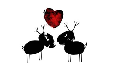 herhangi bir tatil için yazı kartları, elle çizilmiş ve sayısallaştırılmış