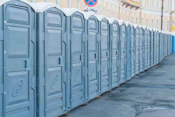 Streets City Closed Padlock Public Toilets — Stock Photo, Image