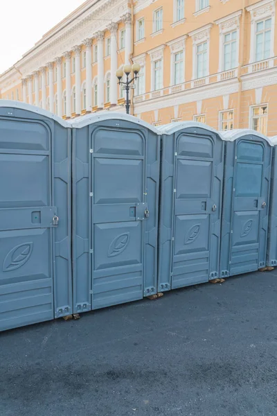 Streets City Closed Padlock Public Toilets — Stock Photo, Image