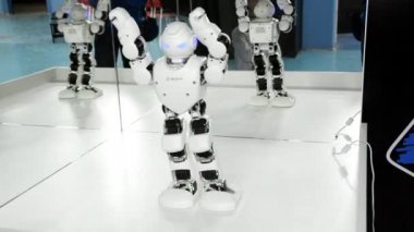 Rusya, St. Petersburg, robot 8 Kasım 2018 - robotlar insanımsı, dans, sergi şehir.