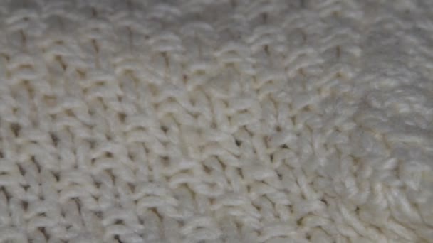 Une texture de coutures de boucles de tissu fermer — Video