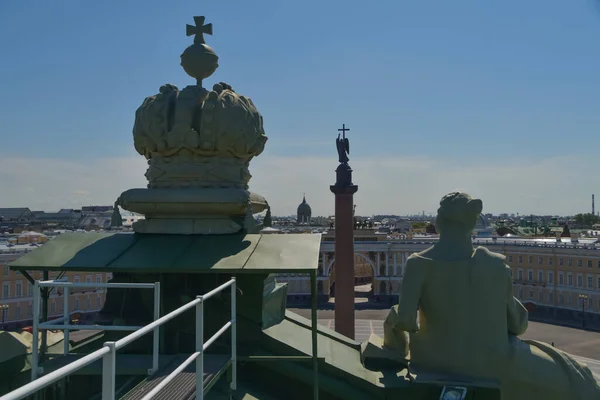 Metal Green Roof Hermitage — Stock Photo, Image