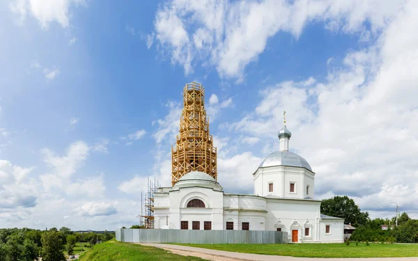 Restauración Del Campanario Catedral Trinidad Colina Roja Iglesia Ortodoxa Medieval — Foto de Stock