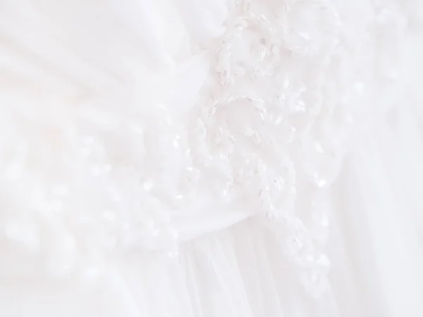 Bride Dress Embroidered Elements Beads Bridal Traditional Symbolic Accessory Wedding — Stock Photo, Image