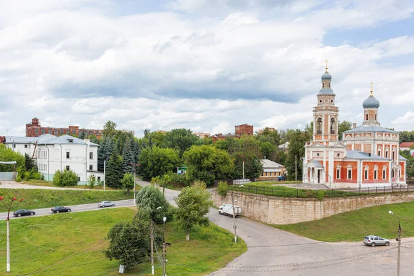 Panoramautsikt Antagandet Kyrkan Kullen Medeltida Ortodoxa Kyrkor Serpukhov Moscow Region — Stockfoto