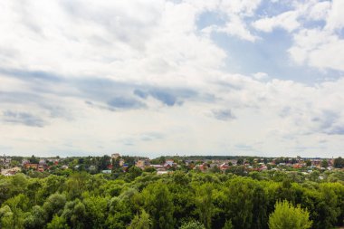 Panorama görünüm Serpukhov kasabadan kırmızı Dağı (Moscow region) üzerinde. Rusya.