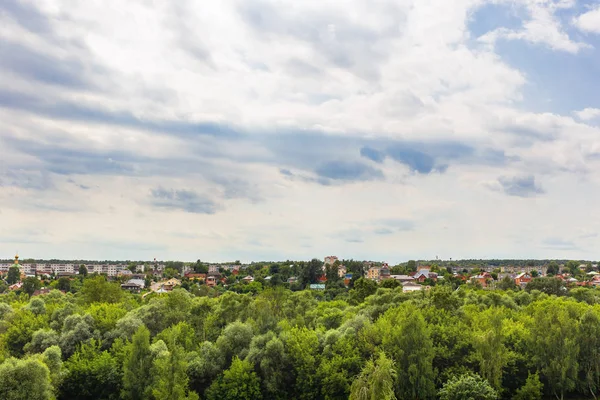 Panorama Vista Sobre Cidade Serpukhov Região Moscou Partir Monte Vermelho — Fotografia de Stock