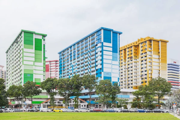 Singapur Singapur Enero 2013 Paisaje Urbano Con Coloridos Edificios Residenciales — Foto de Stock