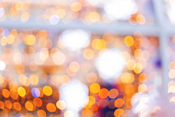 Defokussierte Nächtliche Straßenlaternen Verschwommener Bunter Bokeh Hintergrund Urlaub Bunte Laternen — Stockfoto