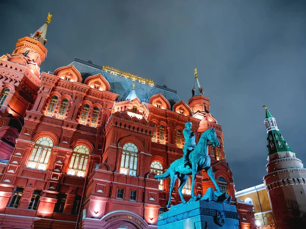 Moscú Rusia Diciembre 2017 Museo Histórico Estatal Estatua Del Mariscal — Foto de Stock