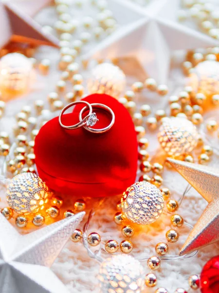 크리스마스와 화이트 다이아몬드 — 스톡 사진