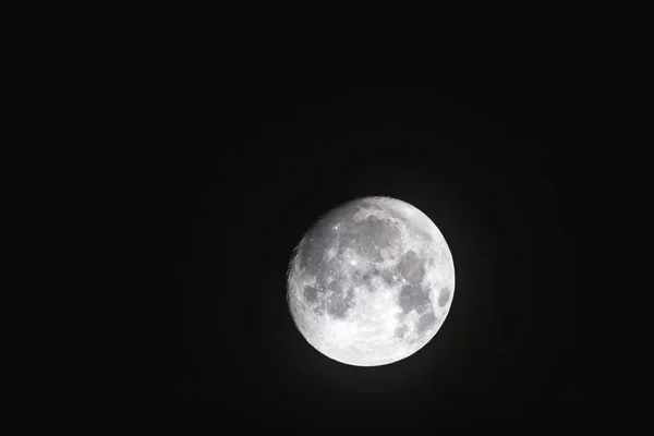 Природний Нічний Фон Темним Небом Повним Місяцем Супутник Землі — стокове фото