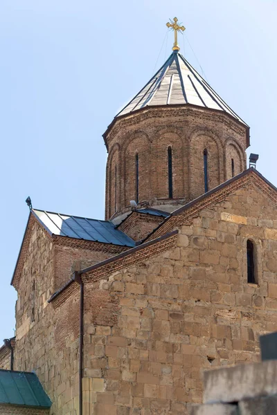 Iglesia San Nicolás Fortaleza Narikala Monumento Famoso Tiflis Capital Del — Foto de Stock