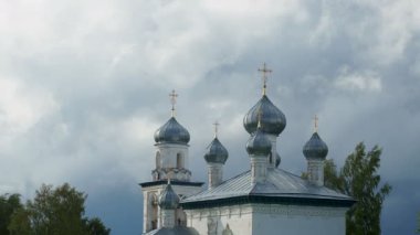 Bakire Doğuş Kilisesi. Kargopol, Arkhangelsk region, Rusya'nın dini landmark.