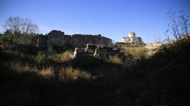 Chersonesus kalıntıları - modern Sivastopol yakınlarındaki antik Yunan kasabası. St. Hughmirs Katedrali. UNESCO Dünya Mirası Alanı. Kırım, Ukrayna.