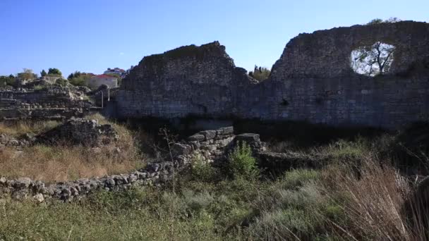 Las Ruinas Chersonesus Ciudad Antigua Griega Cerca Sebastopol Moderno Unesco — Vídeos de Stock