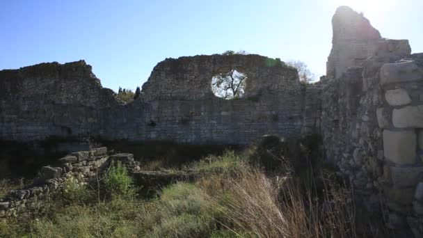 Romok Chersonesus Ókori Görög Város Közelében Modern Szevasztopol Unesco Világörökség — Stock videók