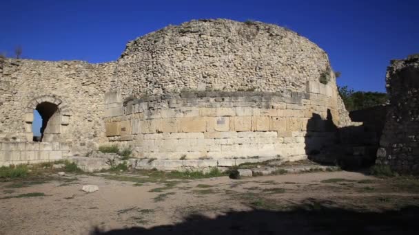 Las Ruinas Chersonesus Ciudad Antigua Griega Cerca Sebastopol Moderno Unesco — Vídeo de stock