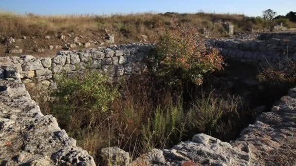 Ruines Chersonèse Ancienne Ville Grecque Près Sébastopol Moderne Site Patrimoine — Video