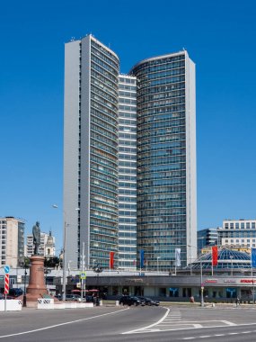 Moskova, Rusya - 18 Mayıs 2019. Karşılıklı ekonomik yardım Konseyi Sekreterliği'nin oluşturulması. Moskova Hükümet binası.