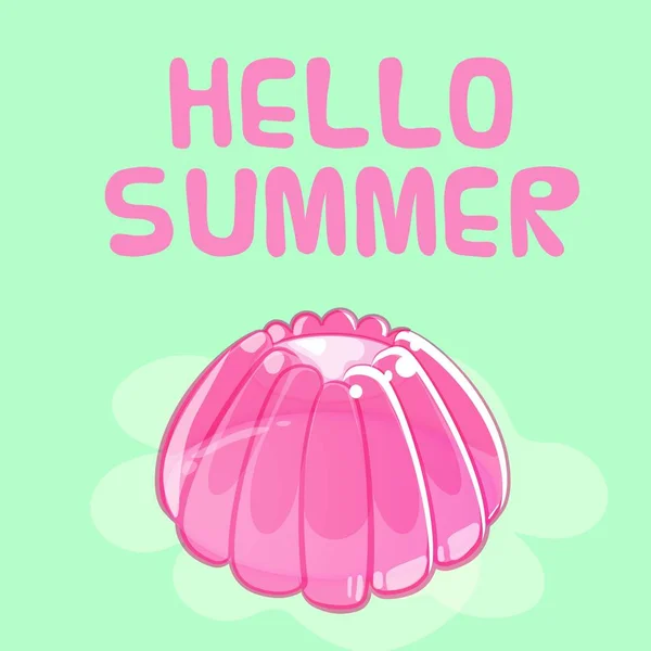 Colorful shiny jelly summer greeting card — Stock Vector