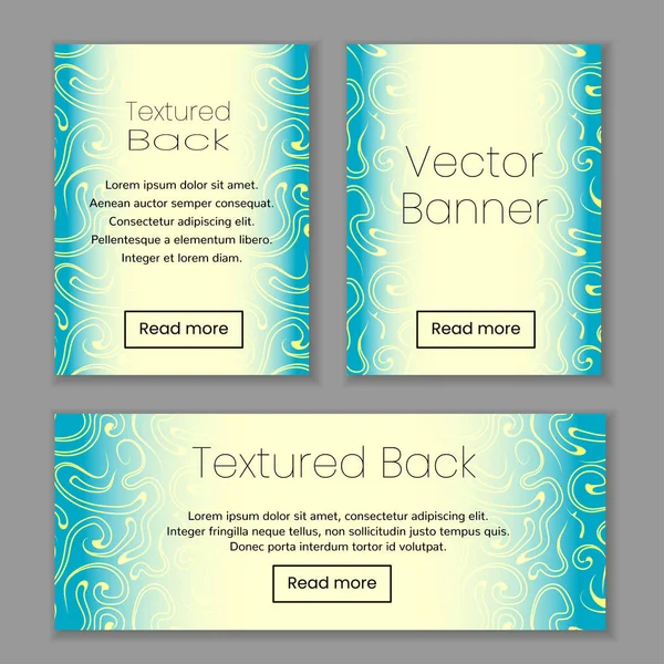 Conjunto de varias pancartas. Plantilla vectorial aislada sobre fondo gris . — Vector de stock