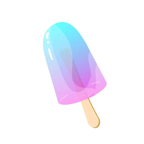 Popsicle Ice Cream geïsoleerd op witte achtergrond. Vector illustratie. — Stockvector