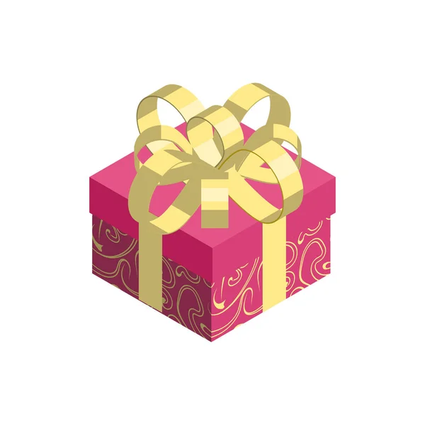 Gift box pictogram geïsoleerd op witte achtergrond. — Stockvector