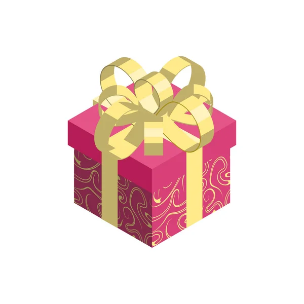 Gift box pictogram geïsoleerd op witte achtergrond. — Stockvector