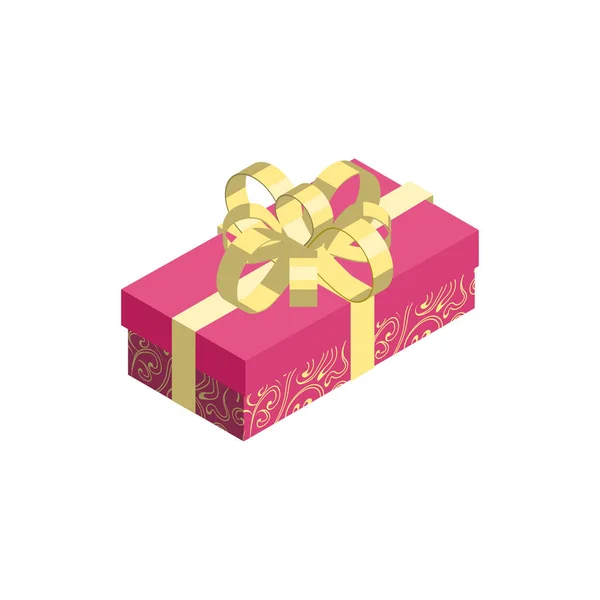 Gift box pictogram geïsoleerd op witte achtergrond. — Stockvector