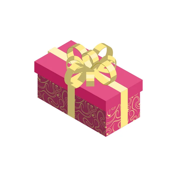 Icono de caja de regalo aislado sobre fondo blanco. — Vector de stock