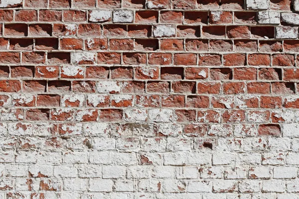 Vecchio Muro Mattoni Rosso Bianco Come Sfondo Texture — Foto Stock