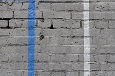 (Gri, mavi ve beyaz) renkli boyalı tuğla duvar arka plan veya doku olarak