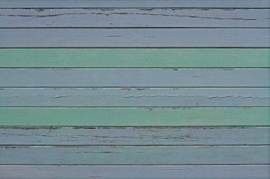 Eski renkli (mavi ve yeşil) ahşap duvar arka plan veya doku olarak